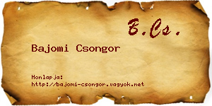Bajomi Csongor névjegykártya