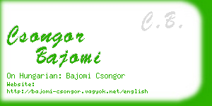 csongor bajomi business card